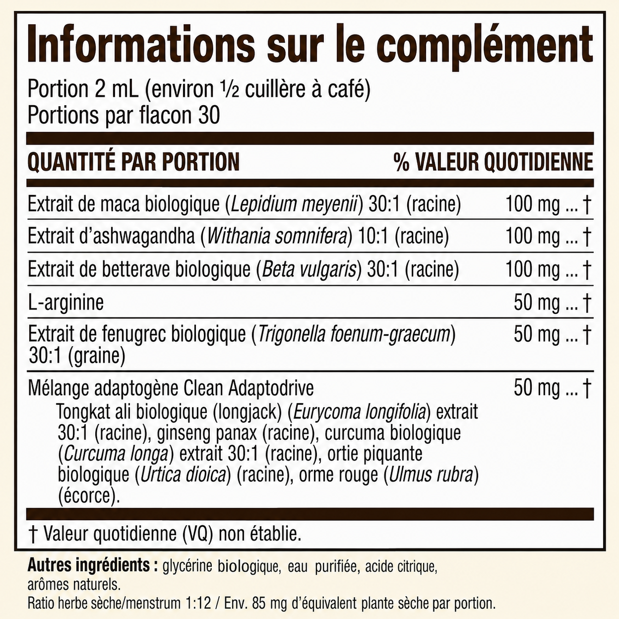 Complexe de maca — Soutien de l’équilibre hormonal et du désir chez la femme