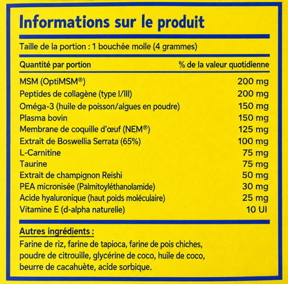 Loryne Bouchées Premium pour la santé des articulations – Formule améliorée