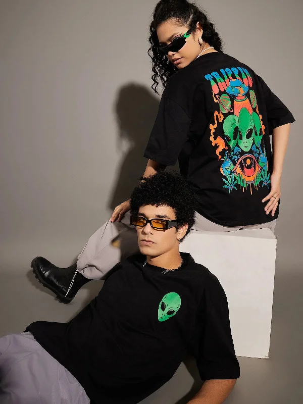 Unisex Black Trippin Oversized T-Shirt