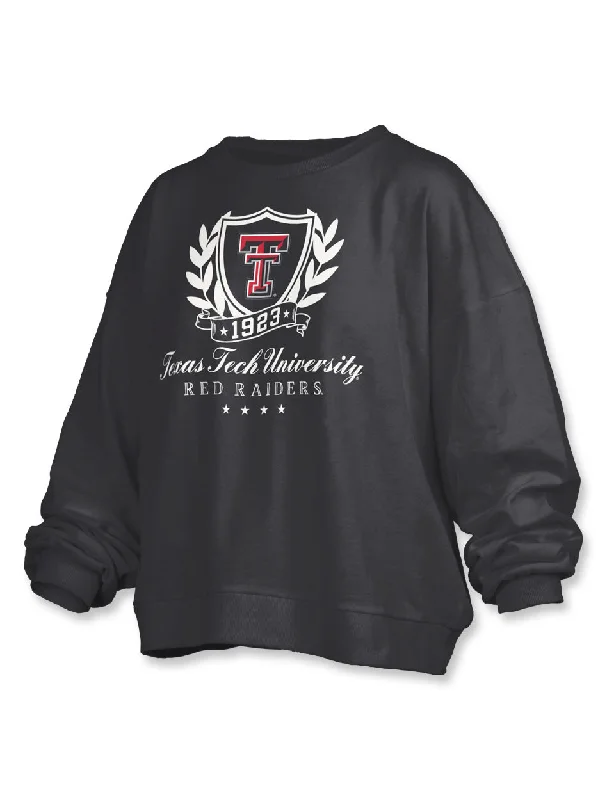 Texas Tech Press Box "Big Aug" Long Sleeve Crew Neck Blousant Oversized Fleece