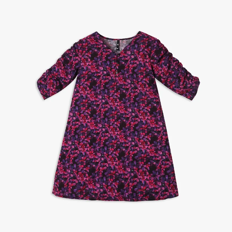 Girls Regular Fit Printed Dress