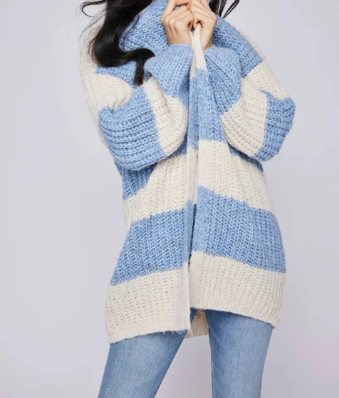 Enid Cardigan In Sky Stripe