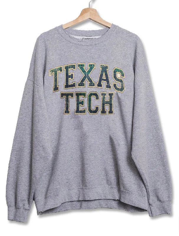 Livy Lu Texas Tech "Plaid Arch" Thrifted Sweatshirt