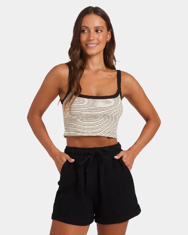 WOMENS HORIZON STRIPE CROP TANK