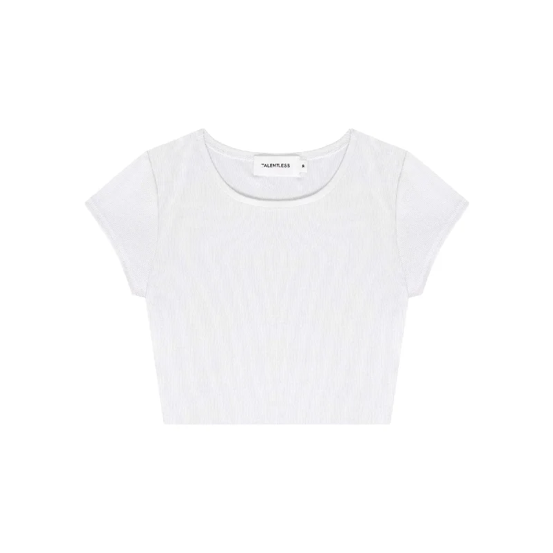 WOMENS RAW HEM CROP BABY TEE