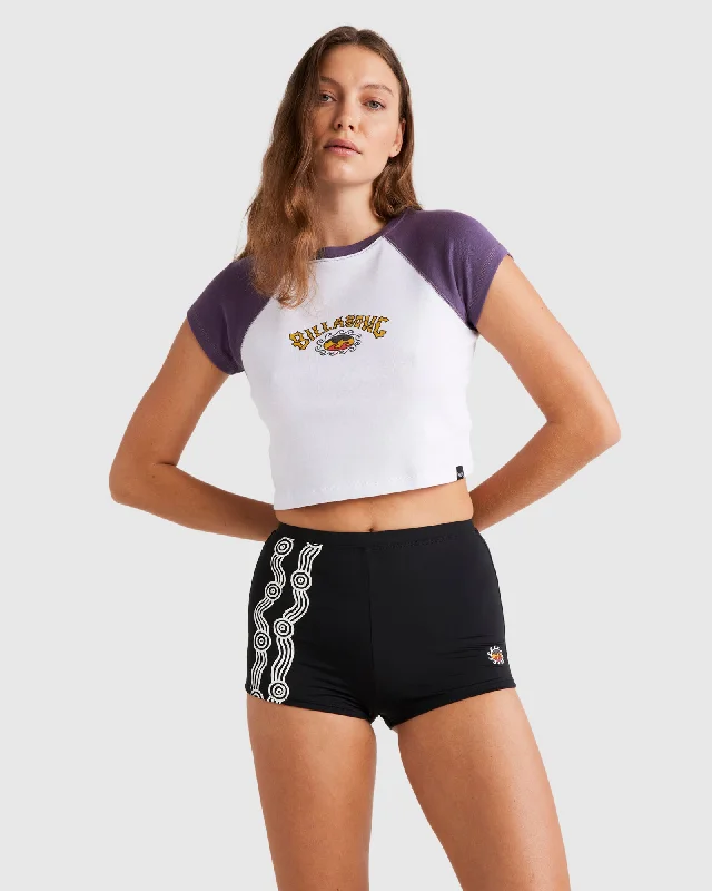 Womens Otis Sunny Raglan Crop Top