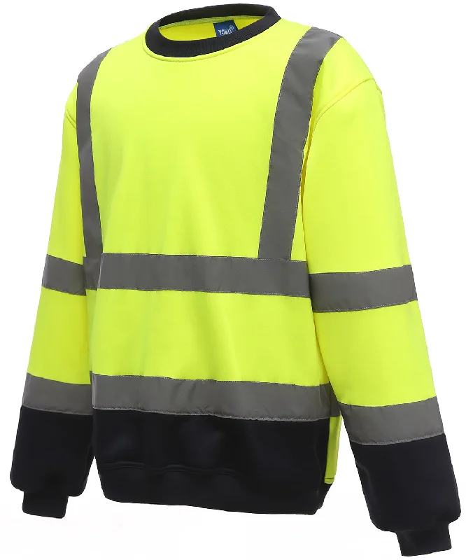 Yellow/Navy - Hi-vis sweatshirt (HVJ510)