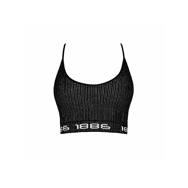 LOGO UNDER BAND CROP TOP