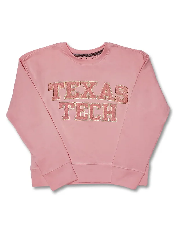 Press Box "Simply Chenille" Tonal Pink Crew Neck Fleece