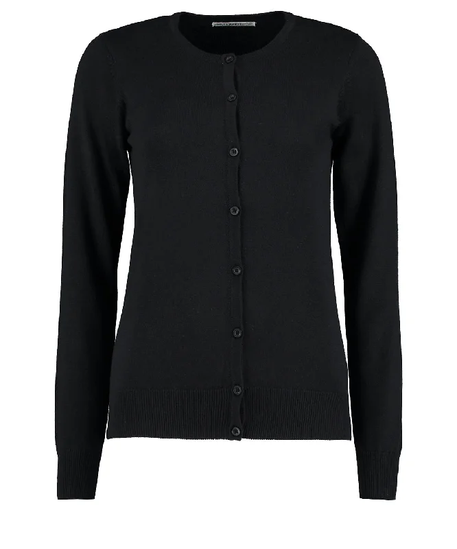 Black - Women's Arundel crew neck cardigan long sleeve (classic fit)