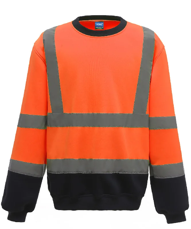 Orange/Navy - Hi-vis sweatshirt (HVJ510)