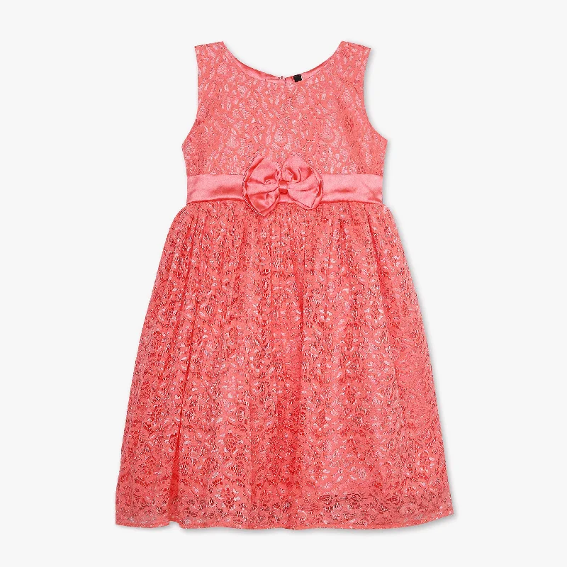 Girls Regular Fit Solid Dress