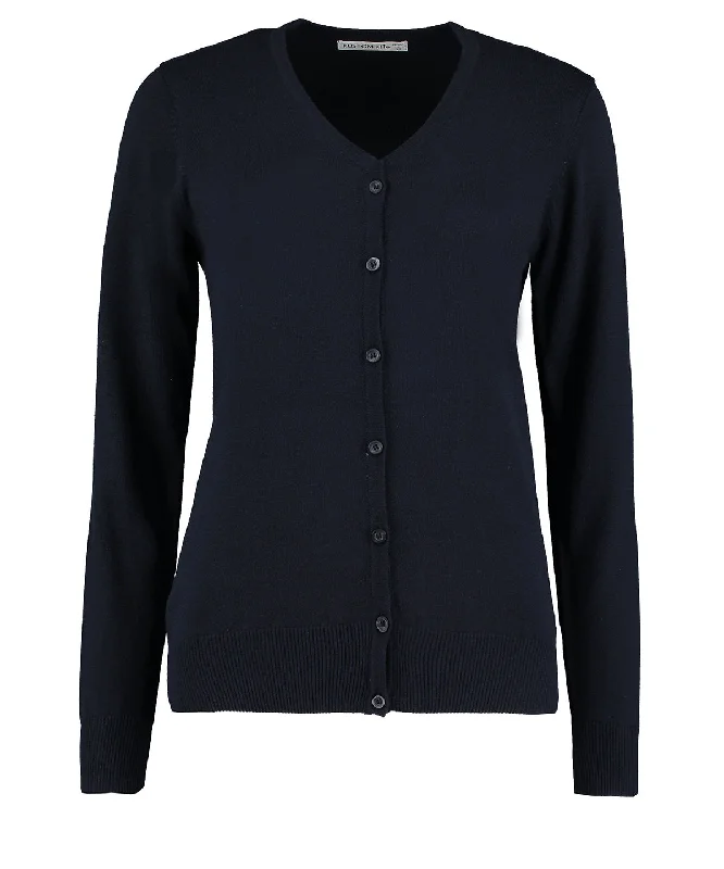 Navy - Women's Arundel v-neck cardigan long sleeve (classic fit)