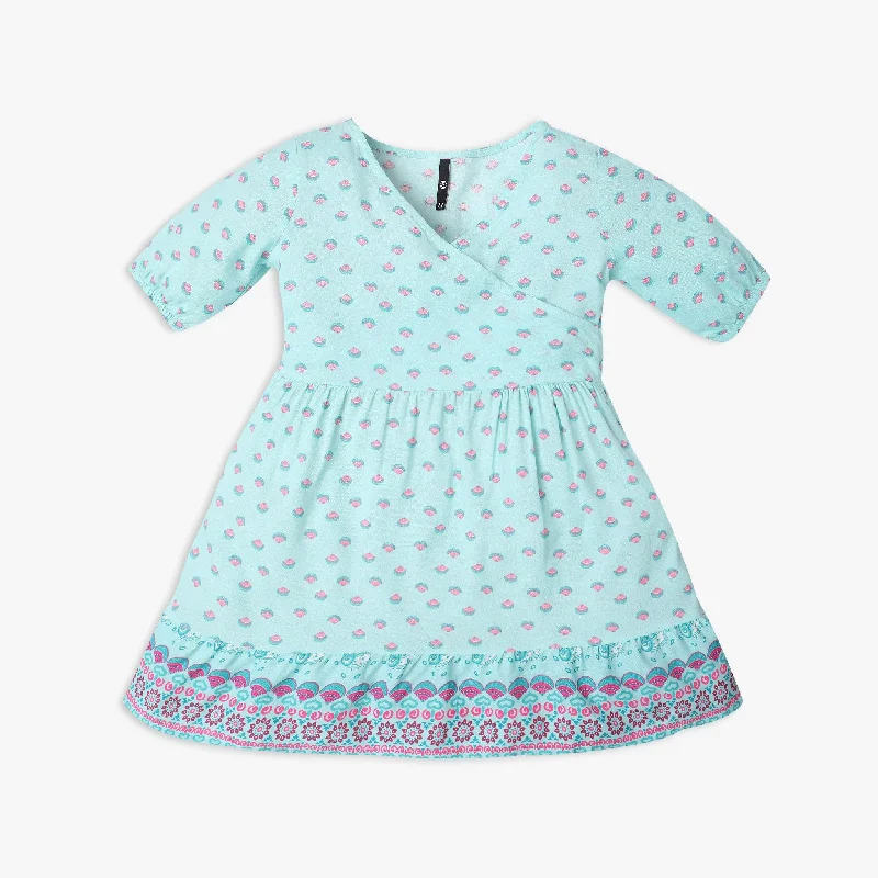 Girl's Regular Fit Printed Dress