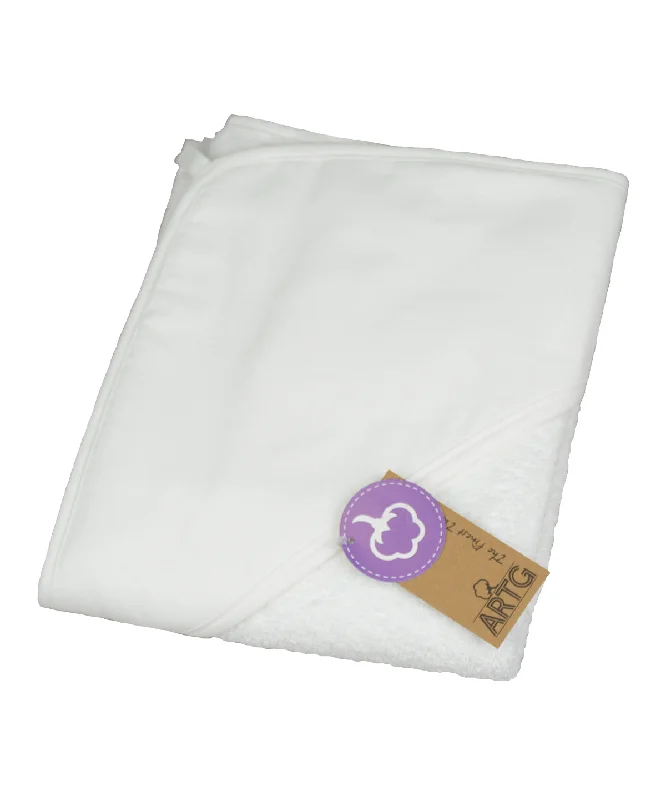 White/White/White - PRINT-Me® baby hooded towel