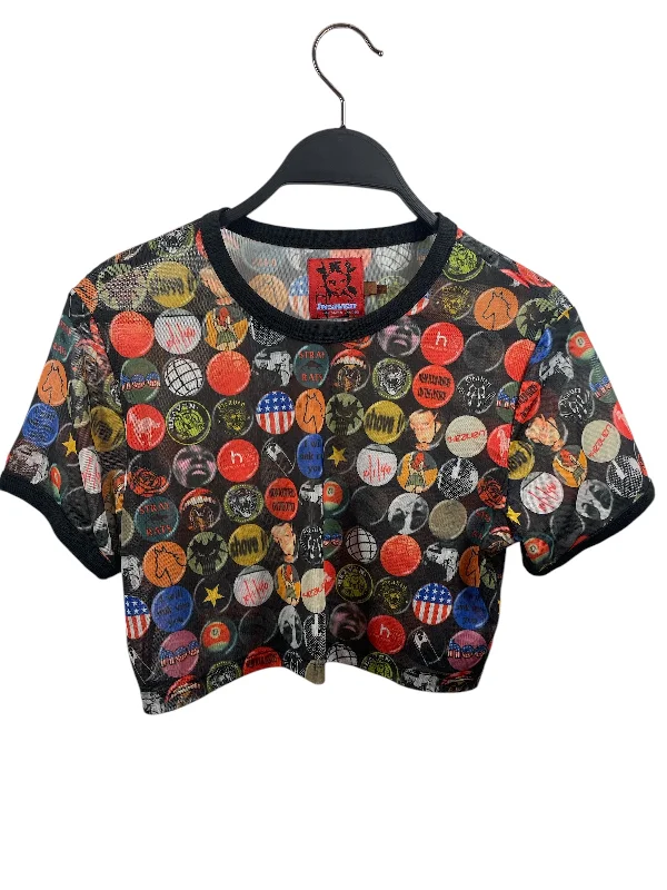 Heaven By Marc Jacobs/T-Shirt/S/MLT/mesh crop top/all over print