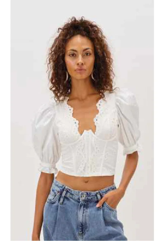 For Love & Lemons Serena Crop Top