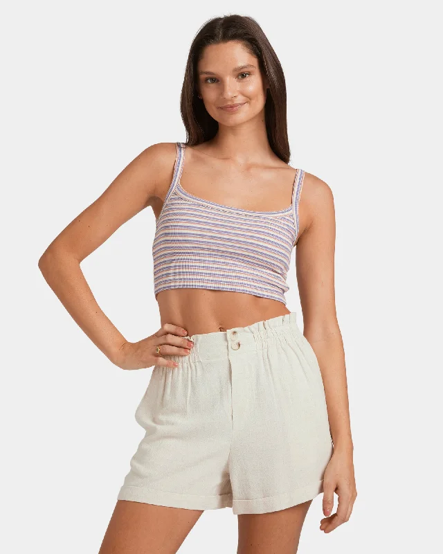 WOMENS CANDY STRIPE CROP TANK