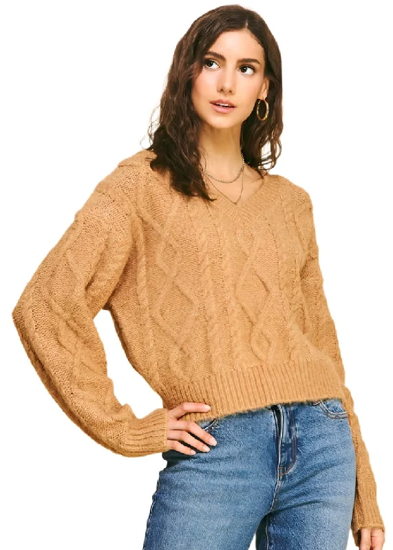 Cable Knit Crop Sweater