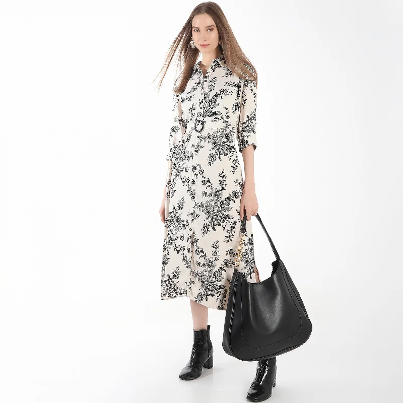 Regular Fit Printed Dress