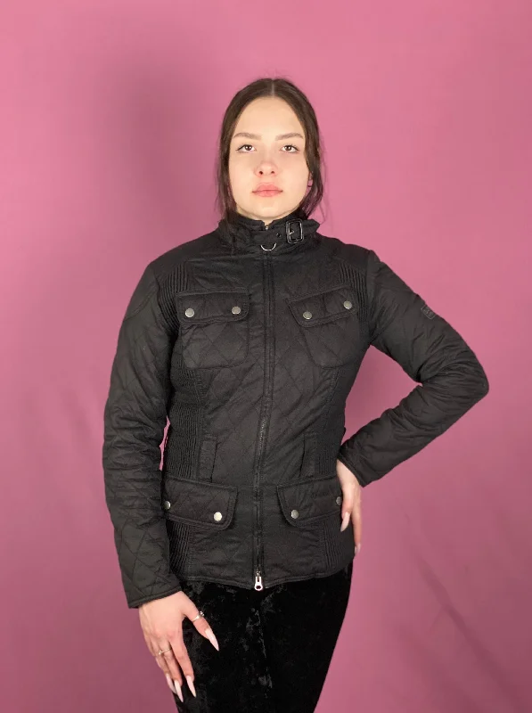 Barbour International Women's Quilted Jacket - M Black Polyester