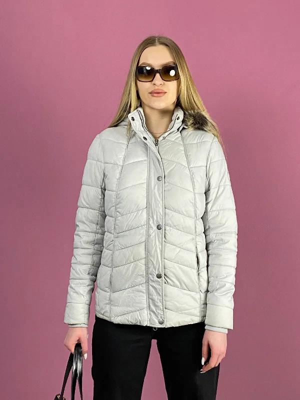 Barbour Vintage Women's Bernera Quilt Jacket - S Ice White Nylon