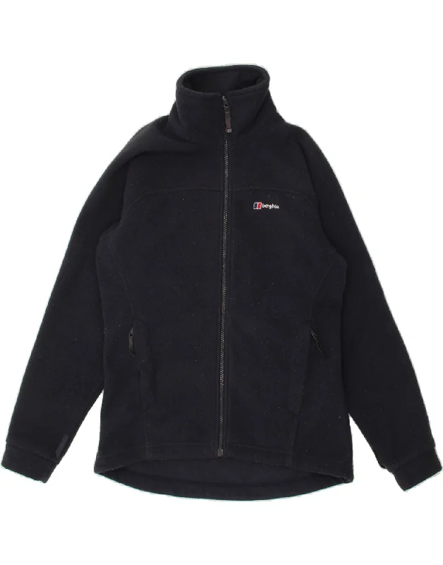 BERGHAUS Womens Fleece Jacket UK 10 Small  Navy Blue Polyester