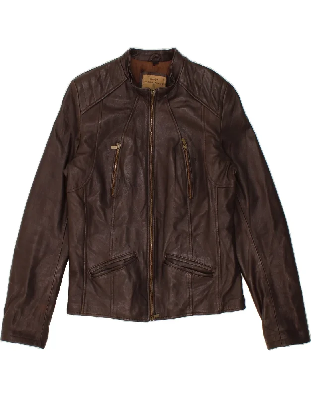 CONBIPEL Womens Leather Jacket IT 48 XL Brown Leather