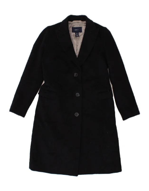 GANT Womens Chesterfield Coat UK 10 Small Navy Blue Wool