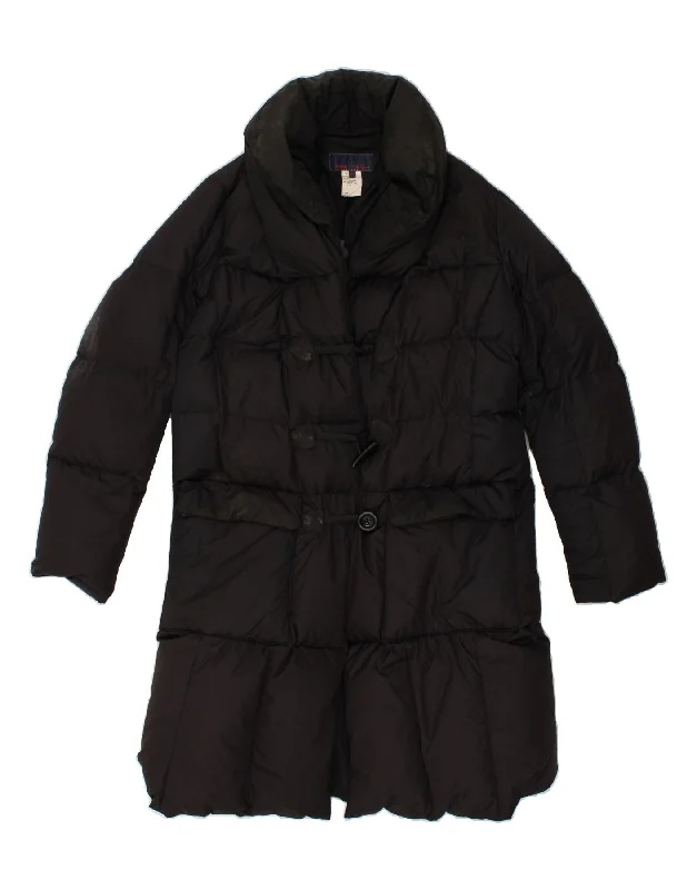 LES COPAINS Womens Duffle Padded Coat IT 50 XL Black Polyester