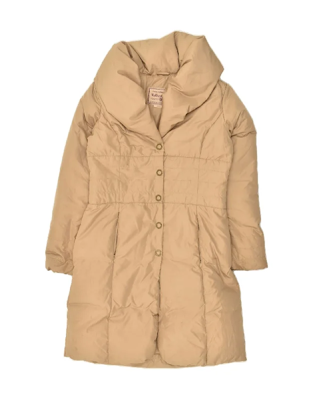 MARLBORO CLASSICS Womens Padded Coat UK 16 Large Beige Polyester