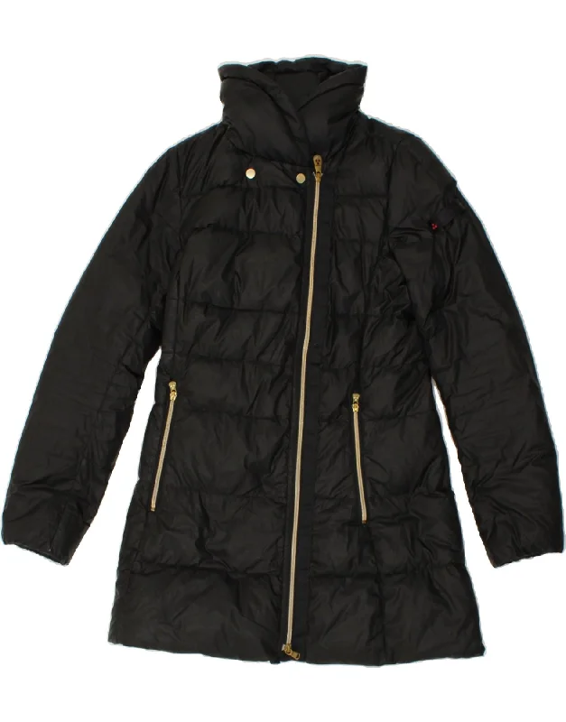 PEUTEREY Womens Padded Coat IT 46 Large Black Polyester