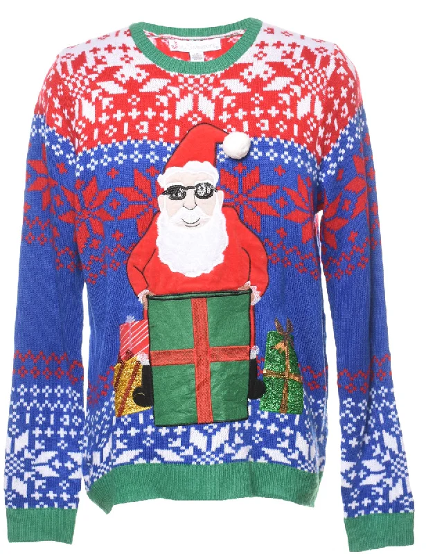 Santa Claus Christmas Jumper - L