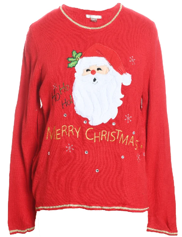 Santa Claus Christmas Jumper - L