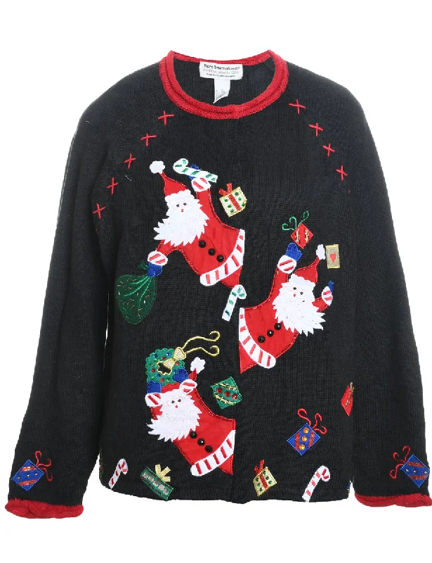 Santa Claus Christmas Jumper - L