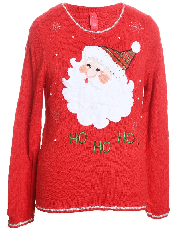 Santa Claus Christmas Jumper - L