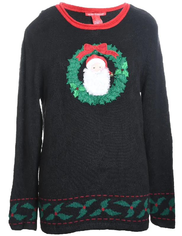 Santa Claus Christmas Jumper - L