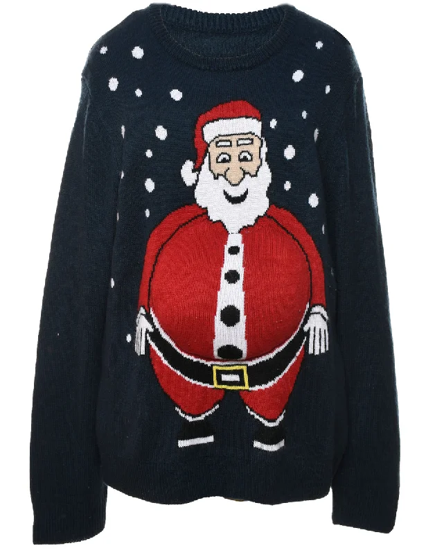 Santa Claus Christmas Jumper - L