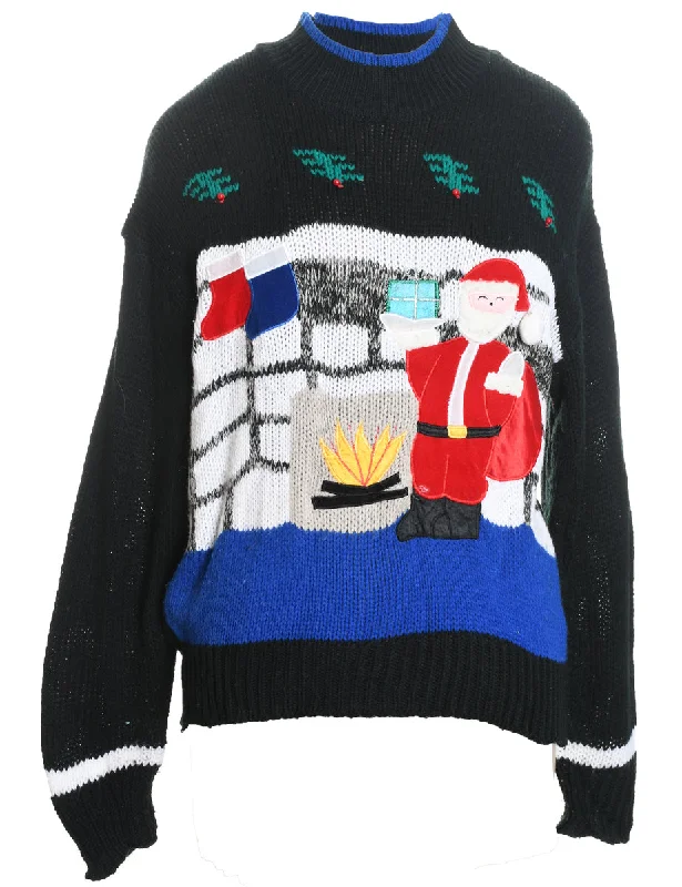 Santa Claus Christmas Jumper - L