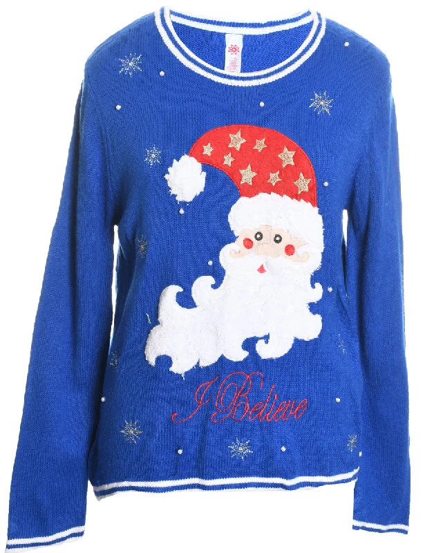 Santa Claus Christmas Jumper - L