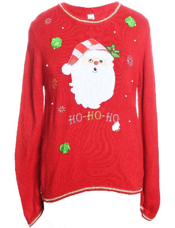 Santa Claus Christmas Jumper - M