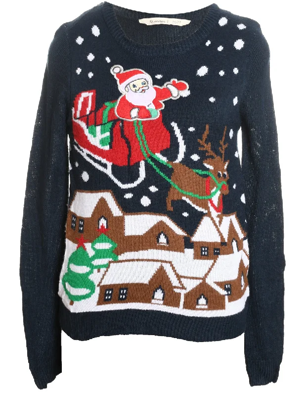 Santa Claus Christmas Jumper - M