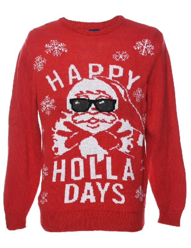 Santa Claus Christmas Jumper - M