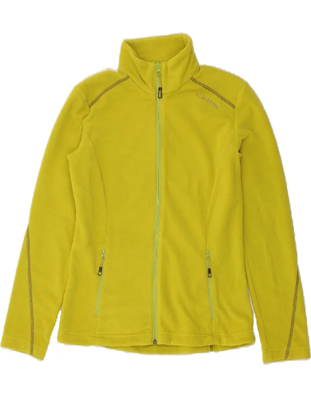 SCHOFFEL Womens Fleece Jacket UK 12 Medium  Yellow Polyester