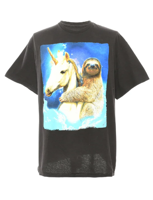 Sloth & Unicorn T-shirt - XL