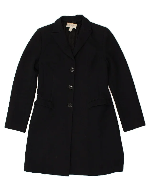 SPORTSTAFF Womens Chesterfield Coat UK 12 Medium Black Rayon