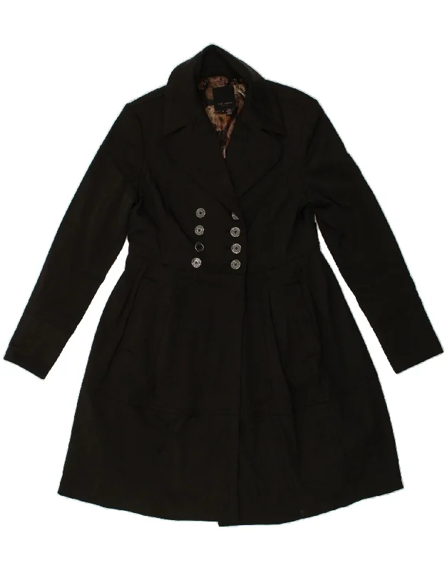 TED BAKER Womens Princess Coat Size 4 Large Black Polyester