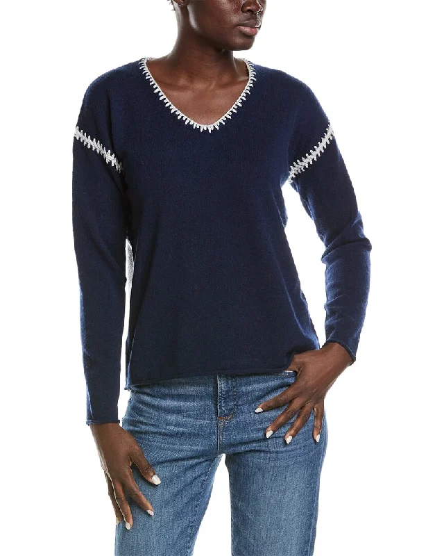 Johnny Was Colorblock Wool & Cashmere-Blend Sweater