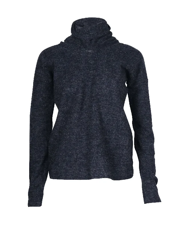 Vivienne Westwood Turtleneck Top in Navy Blue Wool