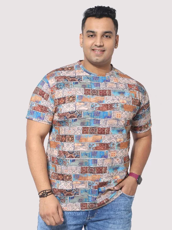 Men Plus Size King Mens Printed Round Neck T-Shirt